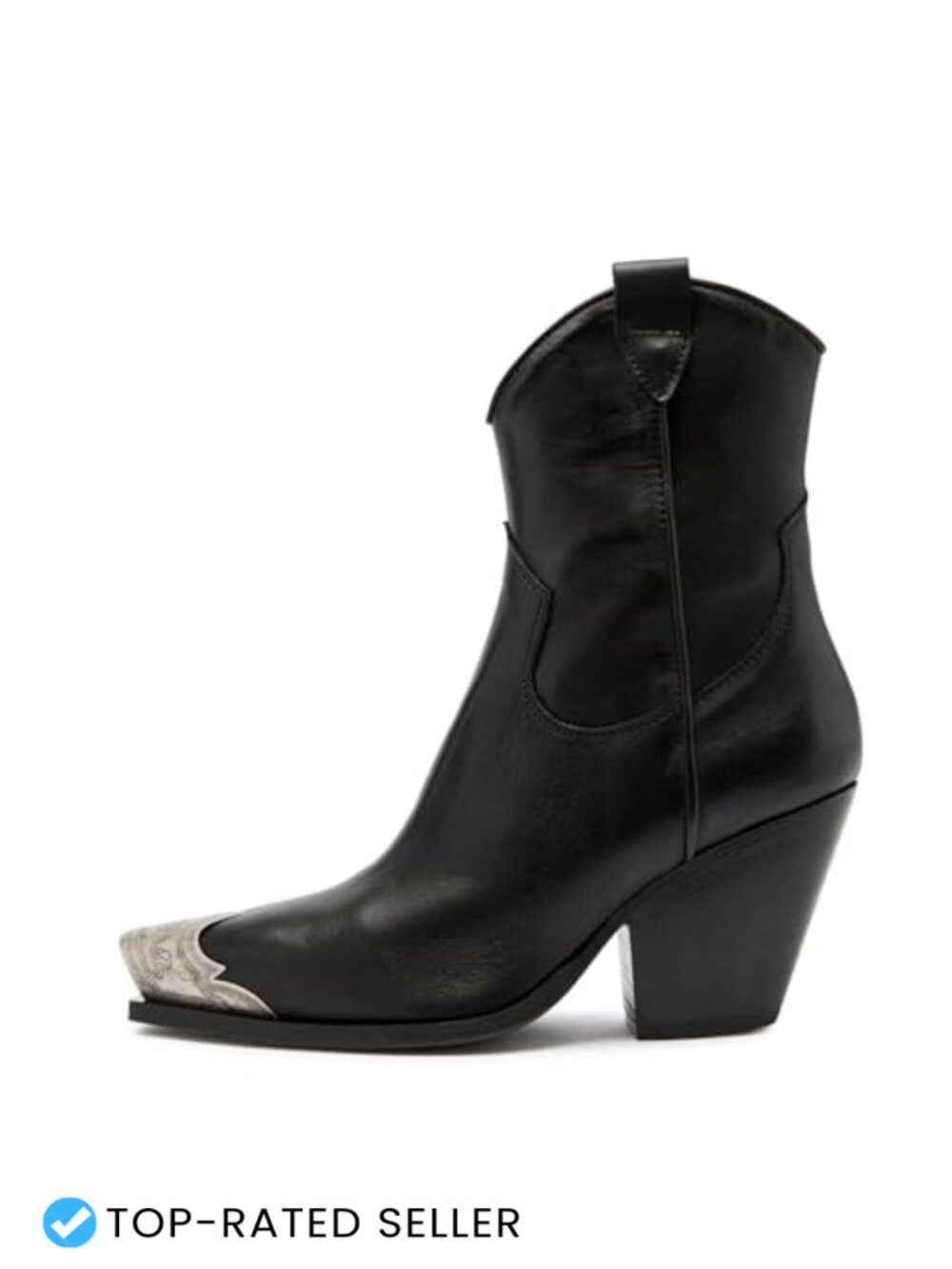 Women's Cowboy Boots Snip Toe Ankle Booties Stacked Block Heel Side Zip